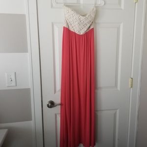 Strapless maxi dress
